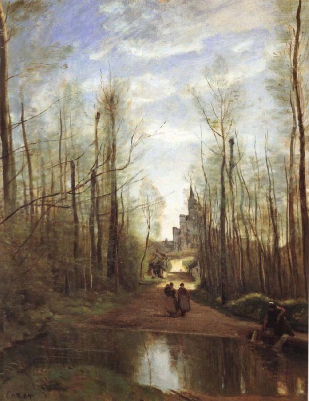 Corot Camille The church of Marissel China oil painting art